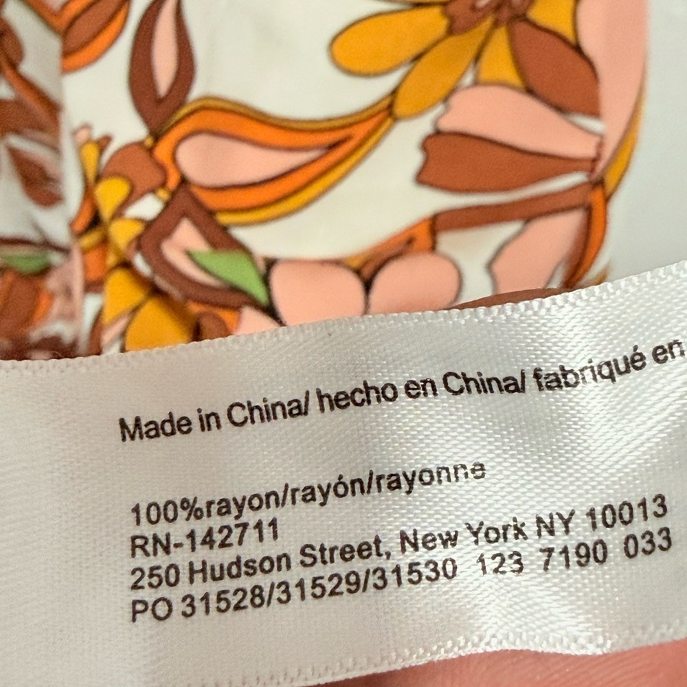 Eloquii Rust Floral Tie-Front Midi‎ Dress 18 - Picture 3 of 10